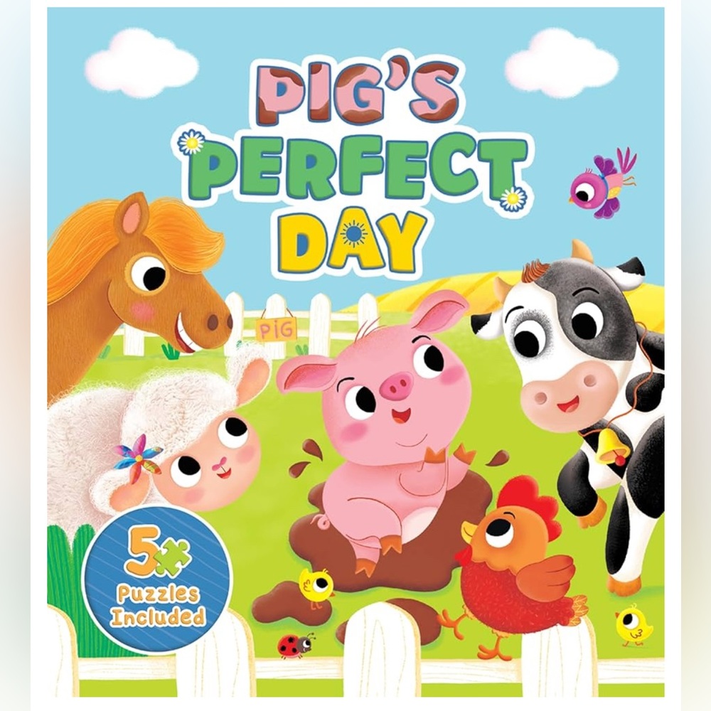 New Little Hippo Books Pig’s Perfect Day puzzle book